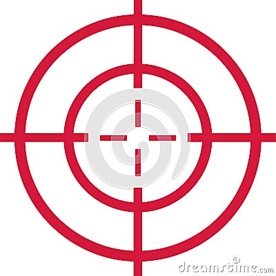 Red target - cross hair Stock Photo