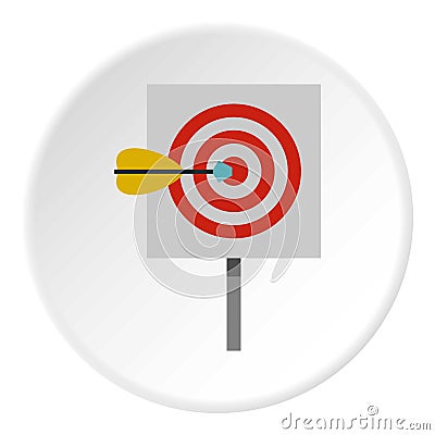 Red target and dart icon circle Vector Illustration
