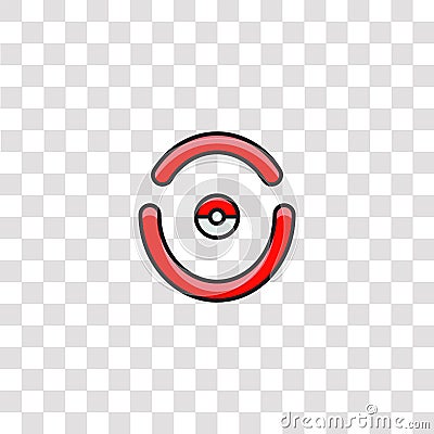 red team icon sign and symbol. red team color icon for website design and mobile app development. Simple Element from pokemon go Vector Illustration