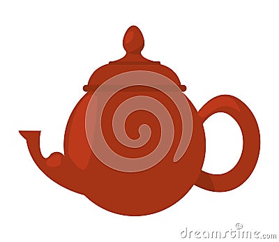 red teapot silhouette Vector Illustration