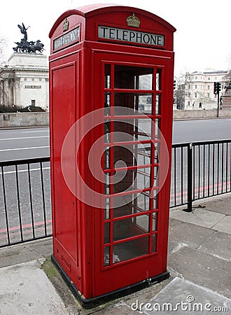 Red Telephone Box Stock Photo