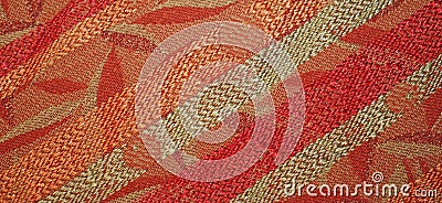 Red Textured Fabric 2 Stock Photo