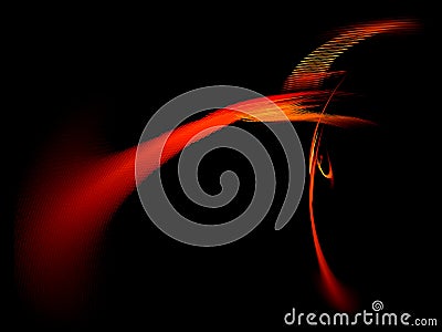 Red Textured Streak on Dark Background Stock Photo