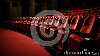 red theater chairs Stock Photo