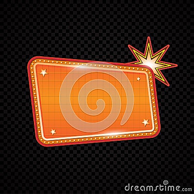 Theater sign red carpet hollywood banner film premiere Vector Illustration