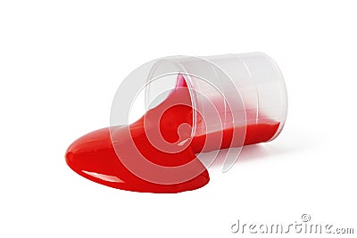 Red thick liquid Stock Photo