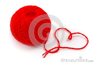 Red thread clew Stock Photo