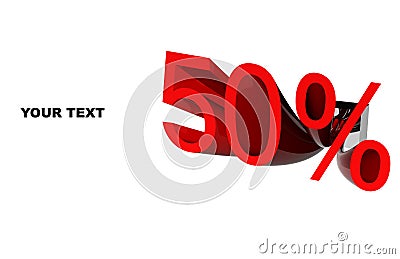 Red three dimensional Sale Stock Photo