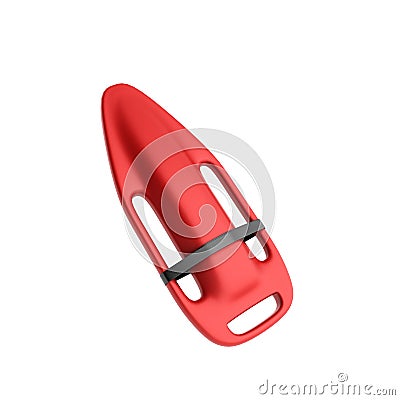 Red throw buoy 3d render on white background Stock Photo