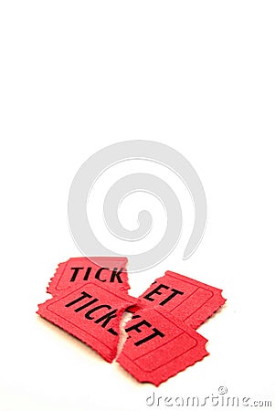 Red Tickets for Admission Stock Photo