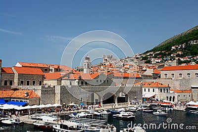 Red tiled roofs Stock Photo