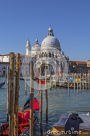 Venice in the spring. View of the canals and embankments. Old architecture. Stock Photo