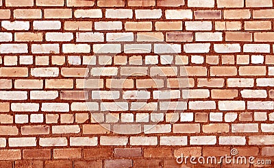 red toned old brick wall texture. Stock Photo