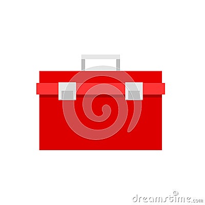 Red toolbox icon Vector Illustration