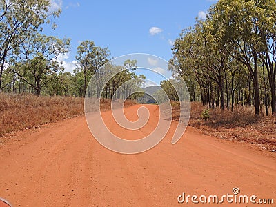 Red track in Queensland Stock Photo