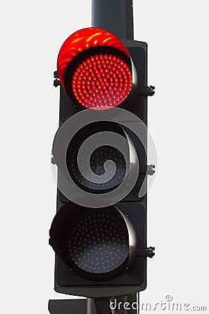 Red traffic light Stock Photo