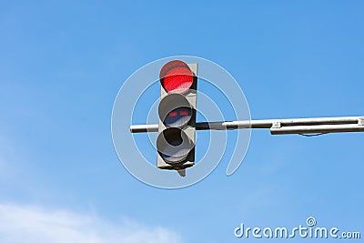 Red Traffic Light Stock Photo