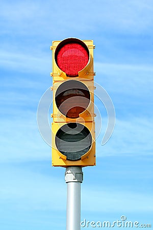 Red traffic signal light Stock Photo