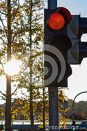 red trafficlight Stock Photo