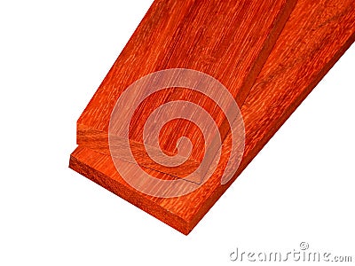 Red tree paduk. Material for the manufacture of furniture and interior design Stock Photo