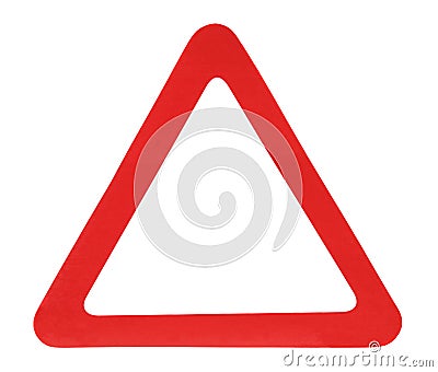 Red Triangle Stock Photo