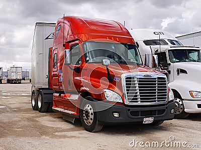 Red Truck Editorial Stock Photo