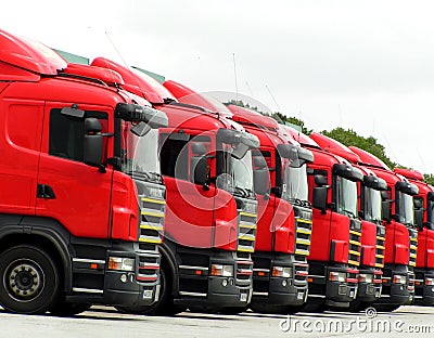 Red trucks 01 Stock Photo