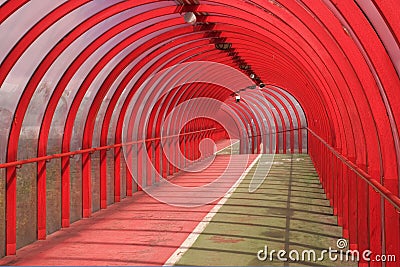 Red Tunnel 2 Stock Photo
