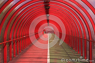 Red Tunnel 4 Stock Photo