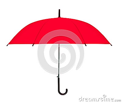 Red umbrella isolated Stock Photo