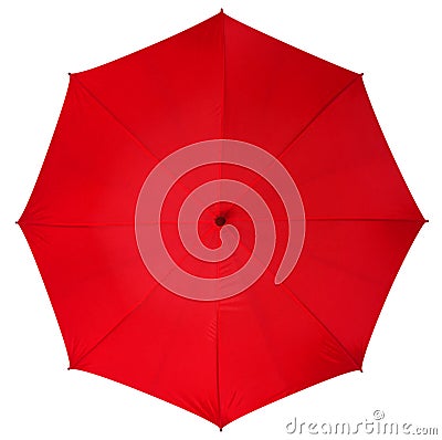 Red umbrella isolated Stock Photo