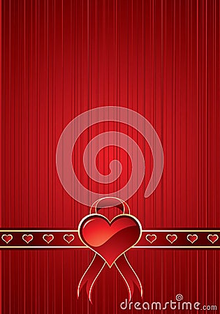 Red valentine background Vector Illustration