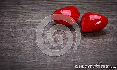 Red Valentine Hearts Stock Photo