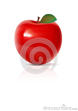 Red vector apple Stock Photo