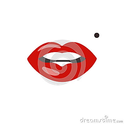 Red vector lips Vector Illustration