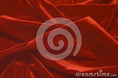 Red velour background Stock Photo
