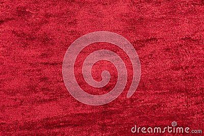 Red velour. Background from textured fabric. Stock Photo