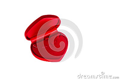 Red velvet box Stock Photo