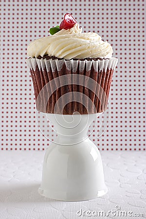 Red Velvet Cupcake Stock Photo