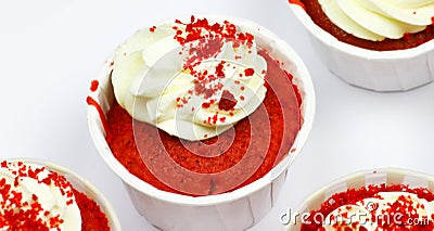 Red Velvet cupcake Stock Photo