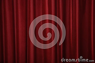 Red velvet curtains Stock Photo