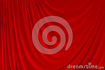 Red Velvet Theater courtain Stock Photo