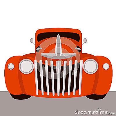 Red vintage car vector illustration Vector Illustration