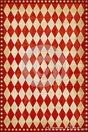 Red Vintage Circus Poster Background Stock Photo