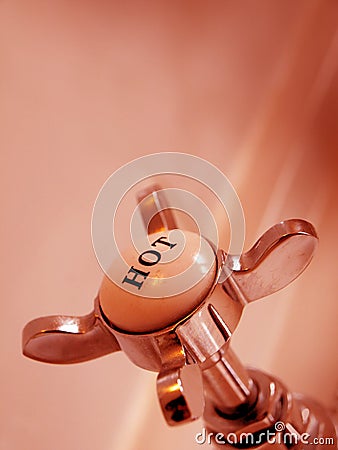 Red Vintage style hot tap abstract image Stock Photo