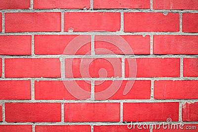 Red wall of red blocks Stock Photo