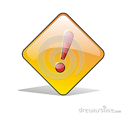 Red Warning Sign Vector Illustration