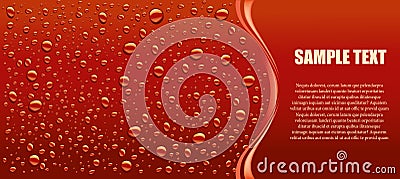 Red water droplets background Stock Photo