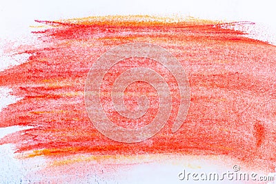 Red watercolor crayon on paper background texture Stock Photo