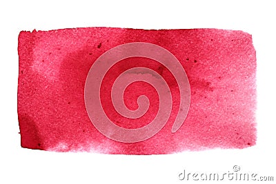 Red watercolor rectangle Stock Photo